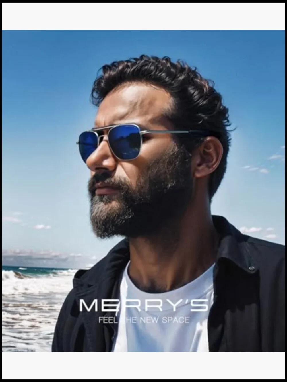 Polarized Square Metal Sunglasses with UV Protection
